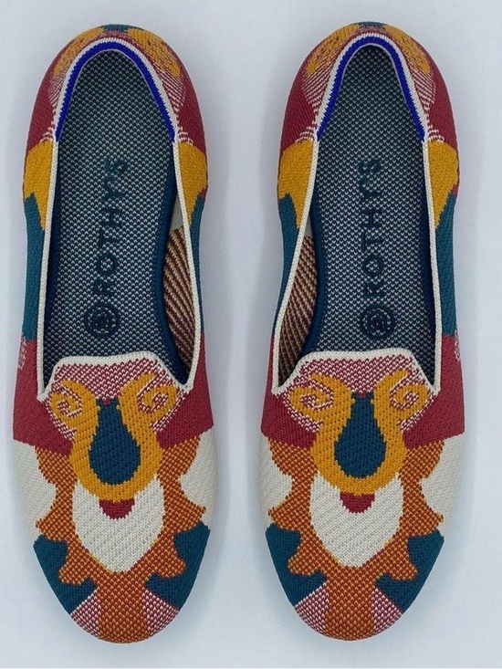 Rothy's Shoes - Rothy's Multicolor Knit Slip-On Flats in Red, Mustard & Teal